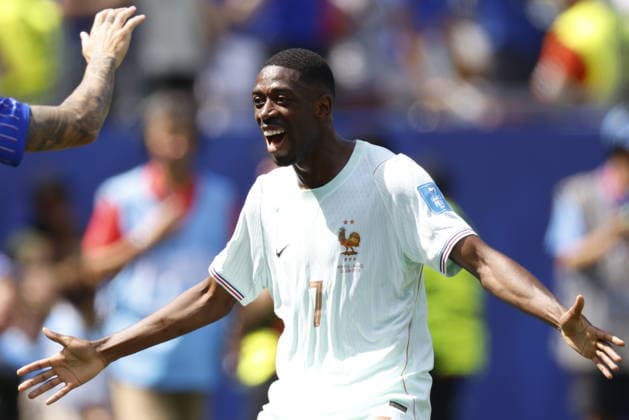 FIFA World Cup, WM, Weltmeisterschaft, Fussball 2026 - Group I - Norway vs France Ousmane Dembele of France celebrates after scoring his second goal during the FIFA World Cup 2026 group stage match Norway against France, in Boston, USA, 26 June 2026. BOSTON United States  Copyright: xGREGxM.xCOOPERx