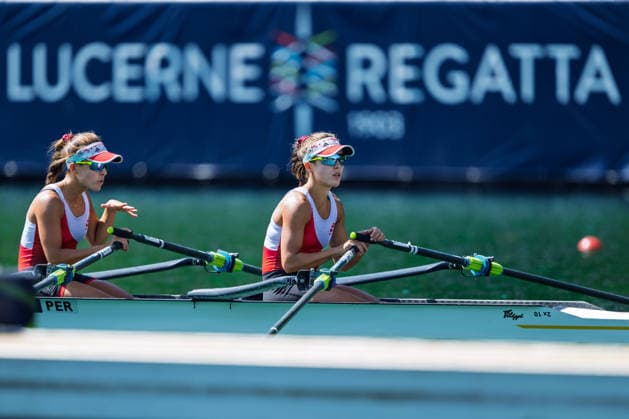 LUCERNE, SWITZERLAND - JUNE 26: Alessia Palacios and Valeria Palacios (Peru) during the Lucerne Regatta - World Rowing Cup III at the Rotsee on June 26, 2026 in Lucerne, Switzerland. Lucerne Switzerland Copyright: xBEAUTIFULxSPORTS TobiasxLacknerx