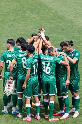 Iraq players huddle during the FIFA World Cup, WM, Weltmeisterschaft, Fussball game between Senegal and Iraq at Toronto Stadium on June 26, 2026 in Toronto, Ontario, Canada  Copyright: xCurtisxWongx xSPPx Sportspressphoto_SPR177561