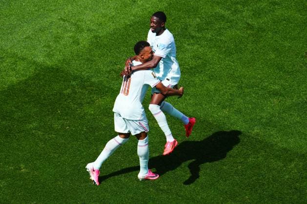 Ousmane DembÃ lÃ of France celebrates his goal with Kylian MbappÃ Norway v France, 2026 FIFA World Cup, WM, Weltmeisterschaft, Fussball Group I, Football, Boston Stadium, Foxborough, Massachusetts, USA - 26 Jun 2026Foxborough Boston Stadium Massachusetts (MA) United States of America EDITORIAL USE ONLY No use with unauthorised audio, video, data, fixture lists, club league logos or live services. Online in-match use limited to 120 images, no video emulation. No use in betting, games or single club league player publications.  Copyright: xJavierxGarcia Shutterstockx 16964347au