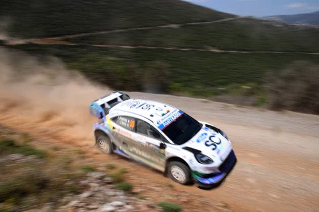 EKO Acropolis Rally Greece ATHENS, GREECE - JUNE 26: Pilots compete on the eighth round of the FIA World Rally Championship WRC, Motorsport Rallye, WM during the first day of the EKO Acropolis Rally Greece in Stiri village of Athens, Greece on June 26, 2026. Ayhan Mehmet Anadolu Athens Greece. Editorial use only. Please get in touch for any other usage.  Copyright: x2026xAnadoluxAyhanxMehmetx