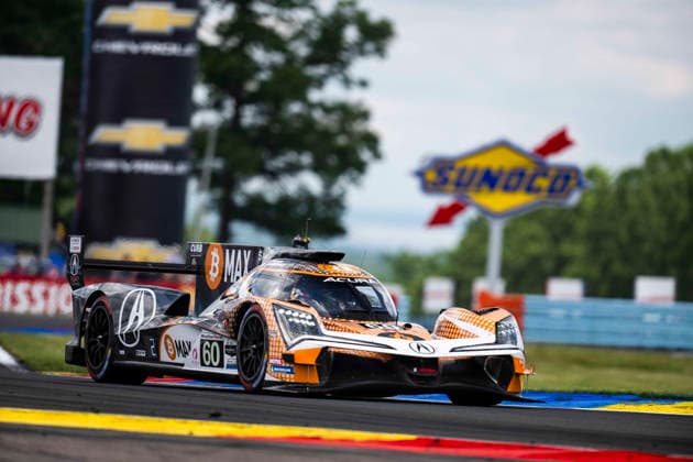 AUTO - 6 HOURS OF THE GLEN 2026 60 BLOMQVIST Tom (gbr), BRAUN Colin (usa), Acura Meyer Shank Racing with Curb-Agajanian, Acura ARX-06, action during the Six Hours of the Glen 2026, 6th round of the 2026 IMSA WeatherTech SportsCar Championship, from June 26 to 28 on the Watkins Glen International in Watkins Glen, New York, United States of America - Watkins GlenUnited States  Copyright: xFabrizioxBoldonix