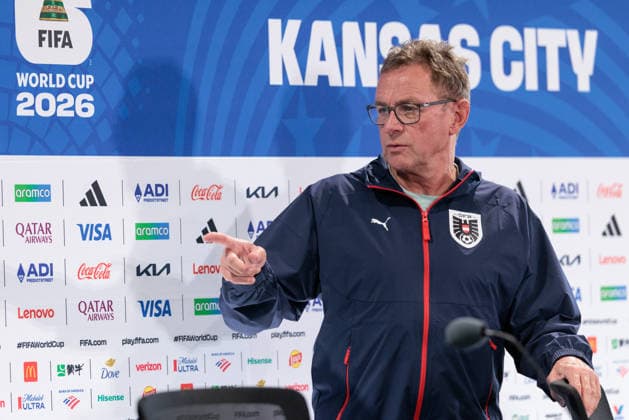 SOCCER - FIFA World Cup, WM, Weltmeisterschaft, Fussball 2026 KANSAS CITY,MISSOURI,USA,26.JUN.26 - SOCCER - FIFA World Cup 2026, group stage, Algeria vs Austria, preview, press conference, PK, Pressekonferenz team AUT. Image shows head coach Ralf Rangnick (AUT).  GEPAxpictures xArminxRauthner