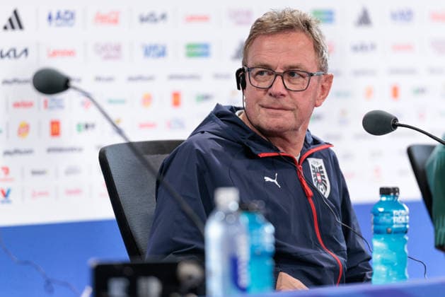 SOCCER - FIFA World Cup, WM, Weltmeisterschaft, Fussball 2026 KANSAS CITY,MISSOURI,USA,26.JUN.26 - SOCCER - FIFA World Cup 2026, group stage, Algeria vs Austria, preview, press conference, PK, Pressekonferenz team AUT. Image shows head coach Ralf Rangnick (AUT).  GEPAxpictures xArminxRauthner