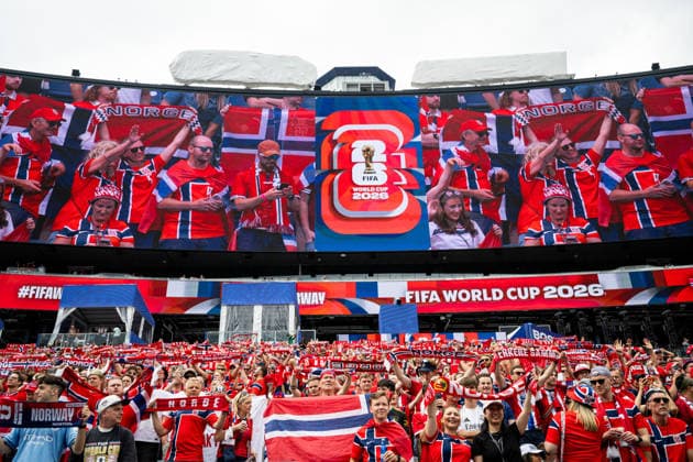 260626 Fans of Norway ahead of the FIFA World Cup, WM, Weltmeisterschaft, Fussball 2026 group stage football match between Norway and France on June 26, 2026 in Foxborough. Photo: Jon Olav Nesvold BILDBYRAN COP 217 VG0967 bbeng fotboll football soccer fotball vm fotbolls-vm fotball-vm fotbolls-vm 2026 fifa world cup 2026 norge norway frankrike france boston *** June 26, 2026: Fans of Norway ahead of the 2026 FIFA World Cup group stage soccer match between Norway and France on June 26, 2026 in Foxborough. Photo by Jon Olav Nesvold. BILDBYRAN COP 217 VG0967 bbeng soccer football fotball World Cup soccer World Cup fotball World Cup soccer World Cup 2026 FIFA World Cup 2026 Norway Francekrike france boston  Copyright: JONxOLAVxNESVOLD BB260626JE069