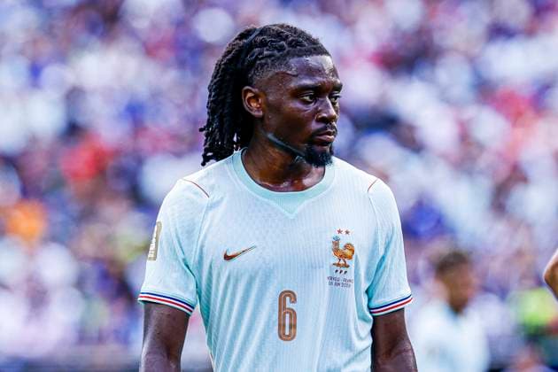 Manu Kone of France looks on , Group I - FIFA World Cup, WM, Weltmeisterschaft, Fussball 2026, Norway v France, Boston Stadium, June 26, 2026, Boston, United States.