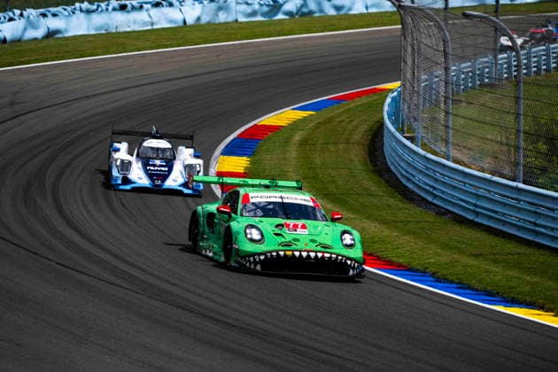 AUTO - 6 HOURS OF THE GLEN 2026 77 KING Harry (gbr), TANDY Nick (gbr), AO Racing, Porsche 911 GT3 R (992.2), action during the Six Hours of the Glen 2026, 6th round of the 2026 IMSA WeatherTech SportsCar Championship, from June 26 to 28 on the Watkins Glen International in Watkins Glen, New York, United States of America - Watkins GlenUnited States  Copyright: xFabrizioxBoldonix