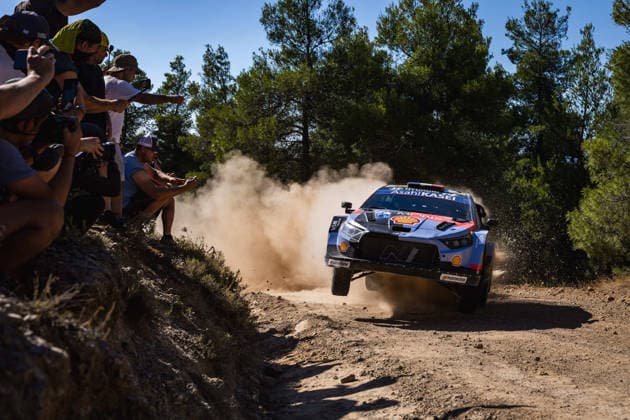 AUTO - WRC, Motorsport Rallye, WM - ACROPOLIS RALLY GREECE 2026 16 Adrien FOURMAUX, Alexandre CORIA, Hyundai i20 N Rally1, action during the 2026 Acropolis Rally Greece, 8th round of the 2026 WRC World Rally Car Championship, from June 25 to 28, 2026 at Loutraki, Greece - LoutrakiGreece  Copyright: xNikosxKatikisx