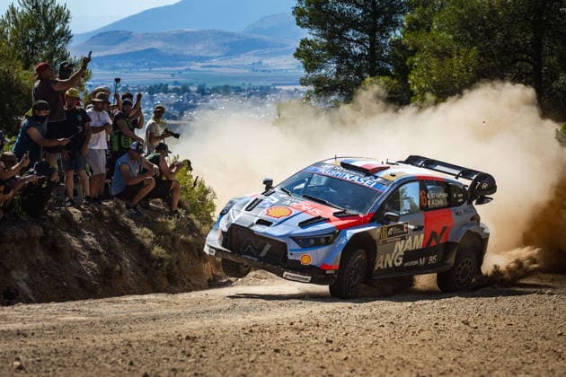 AUTO - WRC, Motorsport Rallye, WM - ACROPOLIS RALLY GREECE 2026 16 Adrien FOURMAUX, Alexandre CORIA, Hyundai i20 N Rally1, action during the 2026 Acropolis Rally Greece, 8th round of the 2026 WRC World Rally Car Championship, from June 25 to 28, 2026 at Loutraki, Greece - LoutrakiGreece  Copyright: xNikosxKatikisx