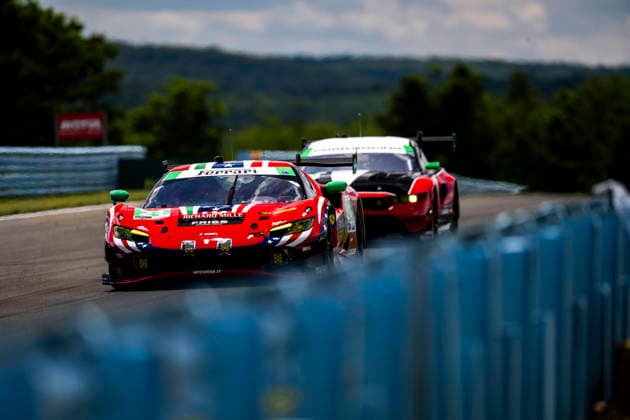 AUTO - 6 HOURS OF THE GLEN 2026 21 FUOCO Antonio (ita), MANN Simon (gbr), UDELL Alec (usa), AF Corse, Ferrari 296 GT3 Evo, action during the Six Hours of the Glen 2026, 6th round of the 2026 IMSA WeatherTech SportsCar Championship, from June 26 to 28 on the Watkins Glen International in Watkins Glen, New York, United States of America - Watkins GlenUnited States  Copyright: xFabrizioxBoldonix