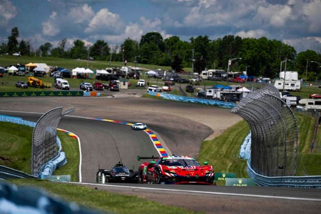 AUTO - 6 HOURS OF THE GLEN 2026 21 FUOCO Antonio (ita), MANN Simon (gbr), UDELL Alec (usa), AF Corse, Ferrari 296 GT3 Evo, action during the Six Hours of the Glen 2026, 6th round of the 2026 IMSA WeatherTech SportsCar Championship, from June 26 to 28 on the Watkins Glen International in Watkins Glen, New York, United States of America - Watkins GlenUnited States  Copyright: xFabrizioxBoldonix