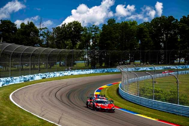 AUTO - 6 HOURS OF THE GLEN 2026 21 FUOCO Antonio (ita), MANN Simon (gbr), UDELL Alec (usa), AF Corse, Ferrari 296 GT3 Evo, action during the Six Hours of the Glen 2026, 6th round of the 2026 IMSA WeatherTech SportsCar Championship, from June 26 to 28 on the Watkins Glen International in Watkins Glen, New York, United States of America - Watkins GlenUnited States  Copyright: xFabrizioxBoldonix