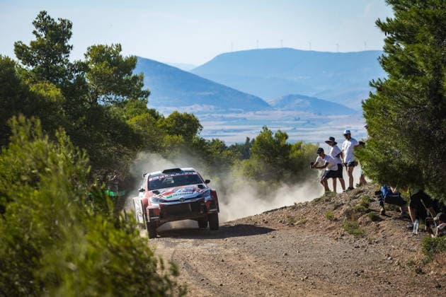 AUTO - WRC, Motorsport Rallye, WM - ACROPOLIS RALLY GREECE 2026 42 Alejandro GALANTI, Marcelo TOYOTOSHI, Toyota GR Yaris, action during the 2026 Acropolis Rally Greece, 8th round of the 2026 WRC World Rally Car Championship, from June 25 to 28, 2026 at Loutraki, Greece - LoutrakiGreece  Copyright: xNikosxKatikisx