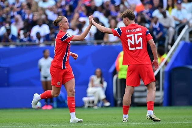 Boston Stadium, Boston (MA), 06 26 2026 - WORLD CUP NORWAY VS FRANCE - Norwegian player Thelo Aasgaard during the match between NORWAY and FRANCE, valid for the third round of Group I of the 2026 FIFA World Cup, WM, Weltmeisterschaft, Fussball held at Boston Stadium in Boston, on the afternoon of Friday, June 26. (Photo: Eduardo Carmim Photo Premium SPP) 30930 (Eduardo Carmim SPP)  Copyright: xEduardoxCarmimx xSPPx spp-en-EdCa-eduardo_carmim_photo_premium_491843