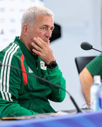 SOCCER - FIFA World Cup, WM, Weltmeisterschaft, Fussball 2026 KANSAS CITY,MISSOURI,USA,26.JUN.26 - SOCCER - FIFA World Cup 2026, group stage, Algeria vs Austria, preview, press conference, PK, Pressekonferenz team ALG. Image shows head coach Vladimir Petkovic (ALG).  GEPAxpictures xArminxRauthner