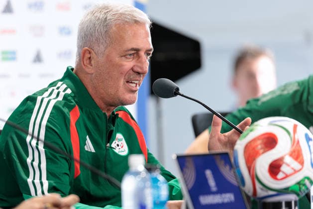 SOCCER - FIFA World Cup, WM, Weltmeisterschaft, Fussball 2026 KANSAS CITY,MISSOURI,USA,26.JUN.26 - SOCCER - FIFA World Cup 2026, group stage, Algeria vs Austria, preview, press conference, PK, Pressekonferenz team ALG. Image shows head coach Vladimir Petkovic (ALG).  GEPAxpictures xArminxRauthner