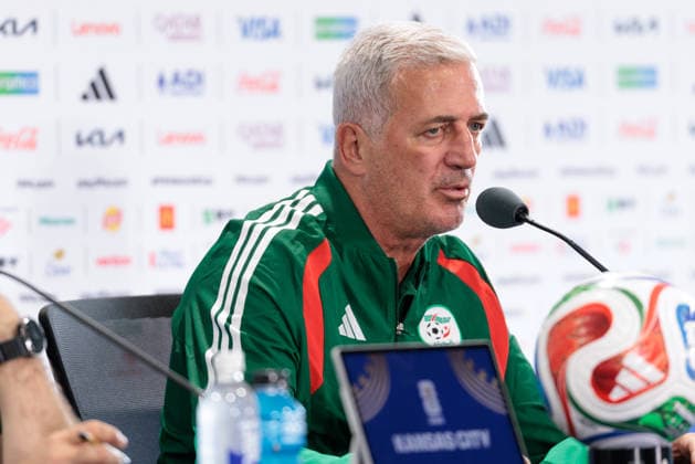 SOCCER - FIFA World Cup, WM, Weltmeisterschaft, Fussball 2026 KANSAS CITY,MISSOURI,USA,26.JUN.26 - SOCCER - FIFA World Cup 2026, group stage, Algeria vs Austria, preview, press conference, PK, Pressekonferenz team ALG. Image shows head coach Vladimir Petkovic (ALG).  GEPAxpictures xArminxRauthner