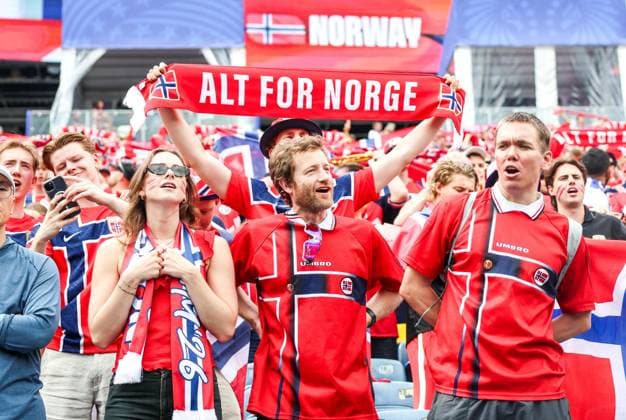 RECORD DATE NOT STATED FIFA World Cup, WM, Weltmeisterschaft, Fussball 2026 - Group I - Norway v France Norway fans during the match between Norway and France in the third round of Group I of the 2026 FIFA World Cup group stage at Boston Stadium, in Foxborough, United States, on Friday, June 26, 2026.(Foto: William Volcov Brazil Photo Press IMAGO) Sports Foxborough MA United States of America Copyright: xWILLIAMxVOLCOVx