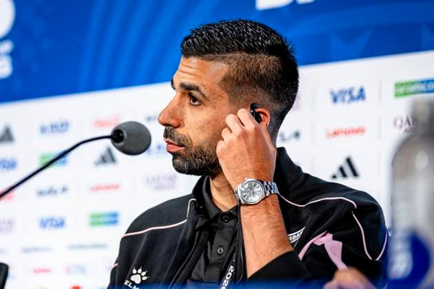 DALLAS - Noor Al-Rawabdeh of Jordan during the 2026 World Cup, Jordan MD-1 press conference, PK, Pressekonferenz at AT&T Stadium on June 26, 2026, in Dallas, United States. (Photo by Stefan Koops EYE4IMAGES DeFodi Images) - *** DALLAS: Noor Al Rawabdeh of Jordan during the 2026 World Cup, Jordan MD 1 Press Conference at AT&T Stadium on June 26, 2026, in Dallas, United States. Photo by Stefan Koops, EYE4IMAGES, DeFodi Images
