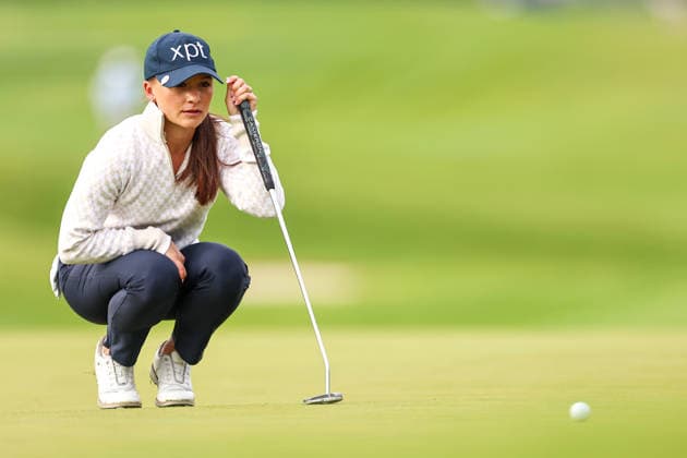 Aline Krauter of Germany lines up a putt on the second green during the second round of the 2026 KPMG Women s PGA, Golf Herren Championship at Hazeltine National Golf Club on June 26, 2026 in Chaska, Minnesota. CSM. Chaska USA - ZUMAc04_ 20260626_zma_c04_018 Copyright: xStevenxGarciax