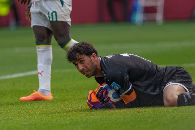 Senegal v Iraq - FIFA World Cup, WM, Weltmeisterschaft, Fussball 2026 - Group I TORONTO, CANADA - JUNE 26: Jalal Hassan (12) goalkeeper of Iraq in action during the 2026 FIFA World Cup First Stage Group I match between Senegal and Iraq at Toronto Stadium (BMO Field) in Toronto, Ontario, Canada on June 26, 2026. Mert Alper Dervis Anadolu Ontario Canada. Editorial use only. Please get in touch for any other usage.  Copyright: x2026xAnadoluxMertxAlperxDervisx