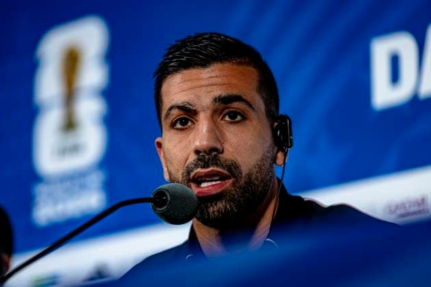 DALLAS - Noor Al-Rawabdeh of Jordan during the 2026 World Cup, Jordan MD-1 press conference, PK, Pressekonferenz at AT&T Stadium on June 26, 2026, in Dallas, United States. (Photo by Stefan Koops EYE4IMAGES DeFodi Images) - *** DALLAS: Noor Al Rawabdeh of Jordan during the 2026 World Cup, Jordan MD 1 Press Conference at AT&T Stadium on June 26, 2026, in Dallas, United States. Photo by Stefan Koops, EYE4IMAGES, DeFodi Images