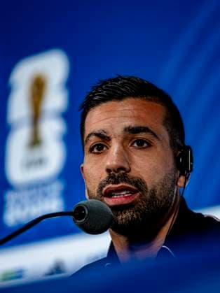 DALLAS - Noor Al-Rawabdeh of Jordan during the 2026 World Cup, Jordan MD-1 press conference, PK, Pressekonferenz at AT&T Stadium on June 26, 2026, in Dallas, United States. (Photo by Stefan Koops EYE4IMAGES DeFodi Images) - *** DALLAS: Noor Al Rawabdeh of Jordan during the 2026 World Cup, Jordan MD 1 Press Conference at AT&T Stadium on June 26, 2026, in Dallas, United States. Photo by Stefan Koops, EYE4IMAGES, DeFodi Images