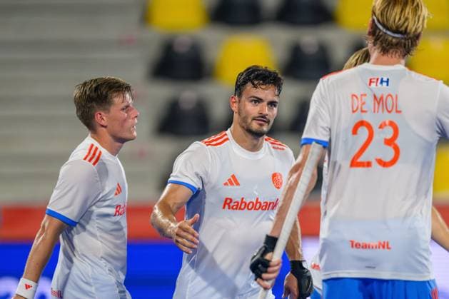 WAVER, 26-06-2026, Belfius Hockey Arena, FIH Hockey Pro League Men, Season 2025-2026. Tijmen Reyenga scores and celebrates during the game Netherlands - Australia (men; 2nd match). Netherlands - Australia (men; 2nd match)  x204670321x Copyright: