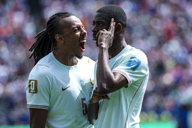 RECORD DATE NOT STATED Match between Norway and France for the 2026 World Cup. Foxborough (MA), 06 26 2026 Football World Cup 2026 Norway vs France Ousmane Dembele scores and celebrates his goal in the match between Norway and France, valid for the third round of Group I of the FIFA World Cup, WM, Weltmeisterschaft, Fussball 2026, held at Boston Stadium, in Foxborough, this Friday (26).(Foto: Pedro Paulo Diaz Thenews2 imago images) SPO  Copyright: xPedroxPauloxDiazx