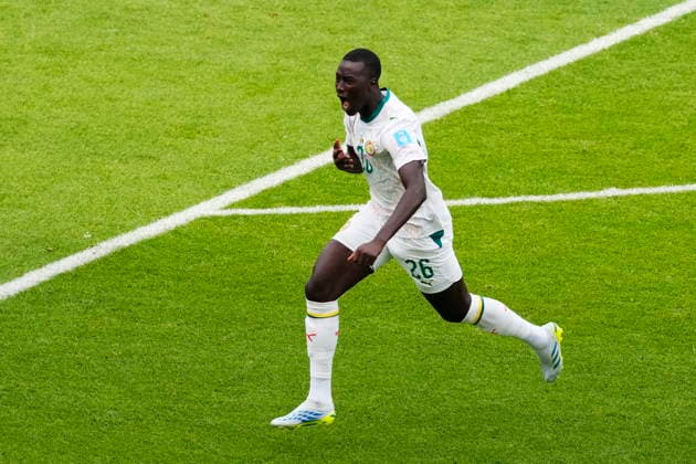 June 26, 2026, Toronto, On, CANADA: Senegal s Pape Gueye (26) celebrates his goal against Iraq during the second half of a World Cup Group I soccer match, in Toronto on Friday, June 26, 2026. Canada News - June 26, 2026  - ZUMAc35_ 20260626_zaf_c35_188 Copyright: xChrisxYoungx