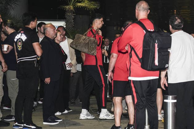 Turkish national football team returns home after FIFA World Cup, WM, Weltmeisterschaft, Fussball 2026 exit ISTANBUL, TURKIYE - JUNE 26: The Turkish national football team returns to Turkiye after being eliminated in the group stage of the 2026 FIFA World Cup, co-hosted by the United States, Mexico and Canada, arriving in Istanbul, Turkiye, on June 26, 2026. Agit Erdi Ulukaya Anadolu Istanbul Turkey. Editorial use only. Please get in touch for any other usage.  Copyright: x2026xAnadoluxAgitxErdixUlukayax