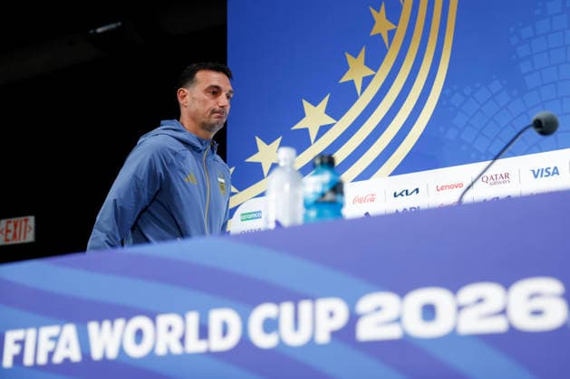 Argentina s head coach, Lionel Scaloni, attends a press conference, PK, Pressekonferenz in Dallas, United States, 26 June 2026. Press conference with the Argentine national team, Nationalteam in the United States !ACHTUNG: NUR REDAKTIONELLE NUTZUNG!  Copyright: xMariscalx GR6023 20260626-55020724008_1