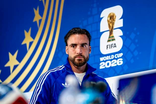 DALLAS - Nicolas Tagliafico of Argentina during the 2026 World Cup, Argentina MD-1 press conference, PK, Pressekonferenz at AT&T Stadium on June 26, 2026 in Dallas, United States. (Photo by Stefan Koops EYE4IMAGES DeFodi Images) - *** DALLAS: Nicolas Tagliafico of Argentina during the 2026 World Cup, Argentina Match Day 1 press conference at AT&T Stadium on June 26, 2026, in Dallas, United States. Photo by Stefan Koops, EYE4IMAGES, DeFodi Images