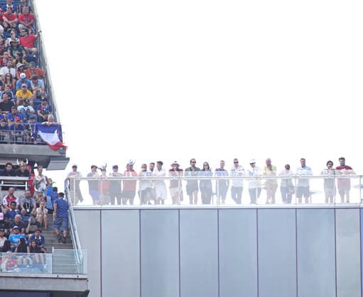June 26, 2026, Rutherford, New Jersey, USA: Fans look on during the June 26th FIFA World Cup, WM, Weltmeisterschaft, Fussball 2026 matchup between Norway and France at Gillette Stadium in Foxborough, Massachusetts. Rutherford USA - ZUMAs325 20260626_zsp_s325_060 Copyright: xJessxStilesx