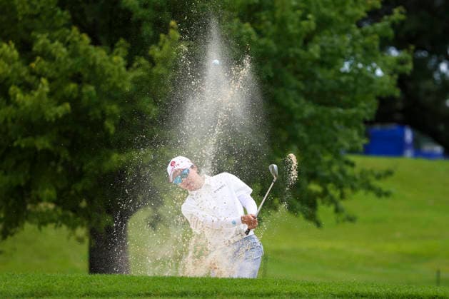 June 26, 2026, Chaska, Minnesota, United States: HYO JOO KIM watches her bunker shot at hole two. This is the second day of the 2026 KPMG WomenÃ¢â‚¬â ¢s PGA, Golf Herren Championship at Hazeltine National Golf Course in Chaska Minnesota. 2026 KPMG WomenÃ¢â‚¬â ¢S PGA Championship - Day 2  - ZUMAt166 20260626_zsp_t166_153 Copyright: xMichaelxTurnerx
