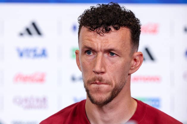 Croatia Training And press conference, PK, Pressekonferenz - FIFA World Cup, WM, Weltmeisterschaft, Fussball 2026 Ivan Perisic speaks during the press conference of Croatia one day ahead of the FIFA World Cup 2026 Group L match between Croatia and Ghana at Philadelphia Stadium on June 26, 2026 in Philadelphia, Pennsylvania.  IgorxKralj PIXSELL
