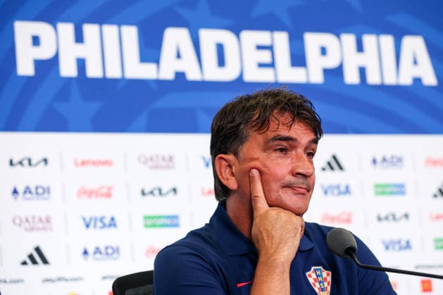 Croatia Training And press conference, PK, Pressekonferenz - FIFA World Cup, WM, Weltmeisterschaft, Fussball 2026 Croatia Head Coach Zlatko Dalic speaks during the press conference of Croatia one day ahead of the FIFA World Cup 2026 Group L match between Croatia and Ghana at Philadelphia Stadium on June 26, 2026 in Philadelphia, Pennsylvania.  IgorxKralj PIXSELL