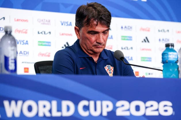 Croatia Training And press conference, PK, Pressekonferenz - FIFA World Cup, WM, Weltmeisterschaft, Fussball 2026 Croatia Head Coach Zlatko Dalic speaks during the press conference of Croatia one day ahead of the FIFA World Cup 2026 Group L match between Croatia and Ghana at Philadelphia Stadium on June 26, 2026 in Philadelphia, Pennsylvania.  IgorxKralj PIXSELL