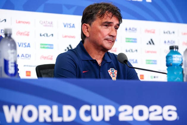 Croatia Training And press conference, PK, Pressekonferenz - FIFA World Cup, WM, Weltmeisterschaft, Fussball 2026 Croatia Head Coach Zlatko Dalic speaks during the press conference of Croatia one day ahead of the FIFA World Cup 2026 Group L match between Croatia and Ghana at Philadelphia Stadium on June 26, 2026 in Philadelphia, Pennsylvania.  IgorxKralj PIXSELL