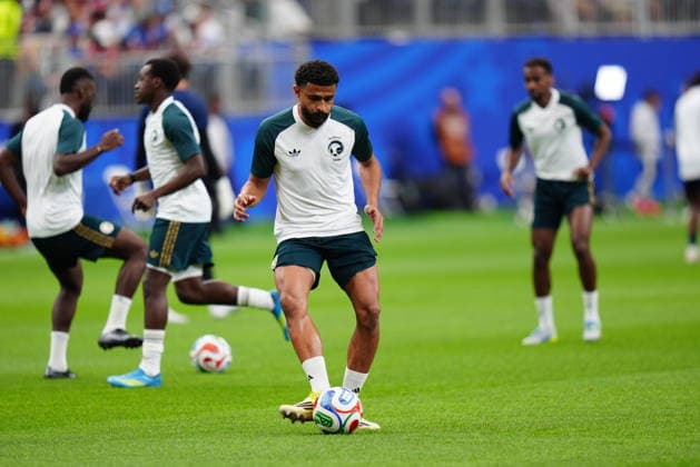 Capo Verde v Saudi Arabia - FIFA World Cup, WM, Weltmeisterschaft, Fussball 2026 - Group H HOUSTON, USA - JUNE 26: Players of Saudi Arabia warm up prior the FIFA World Cup 2026 Group H match between Capo Verde and Saudi Arabia at Houston Stadium on June 26, 2026 in Houston, Texas. Hakan Akgun Anadolu Texas United States. Editorial use only. Please get in touch for any other usage.  Copyright: x2026xAnadoluxHakanxAkgunx