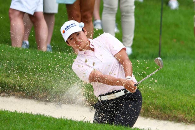 June 26, 2026, Chaska, Minnesota, United States: YANI TSENG hits the ball out of the bunker at hole seven. This is the second day of the 2026 KPMG WomenÃ¢â‚¬â ¢s PGA, Golf Herren Championship at Hazeltine National Golf Course in Chaska Minnesota. Chaska United States - ZUMAt166 20260626_zsp_t166_123 Copyright: xMichaelxTurnerx