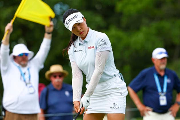 June 26, 2026, Chaska, Minnesota, United States: INA YOON prepares to tee off at hole three. This is the second day of the 2026 KPMG WomenÃ¢â‚¬â ¢s PGA, Golf Herren Championship at Hazeltine National Golf Course in Chaska Minnesota. Chaska United States - ZUMAt166 20260626_zsp_t166_149 Copyright: xMichaelxTurnerx