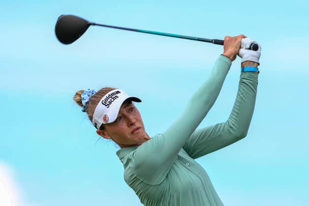 June 26, 2026, Chaska, Minnesota, United States: NELLY KORDA drives the ball at hole three. This is the second day of the 2026 KPMG WomenÃ¢â‚¬â ¢s PGA, Golf Herren Championship at Hazeltine National Golf Course in Chaska Minnesota. Chaska United States - ZUMAt166 20260626_zsp_t166_150 Copyright: xMichaelxTurnerx
