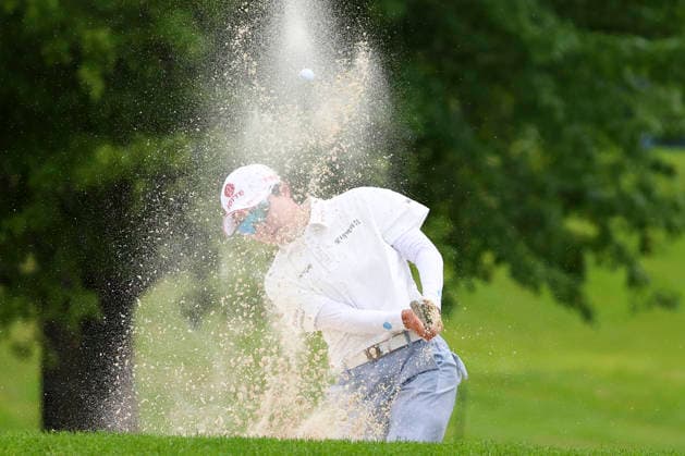 June 26, 2026, Chaska, Minnesota, United States: HYO JOO KIM drives the ball out of the bunker at hole two. This is the second day of the 2026 KPMG WomenÃ¢â‚¬â ¢s PGA, Golf Herren Championship at Hazeltine National Golf Course in Chaska Minnesota. Chaska United States - ZUMAt166 20260626_zsp_t166_154 Copyright: xMichaelxTurnerx