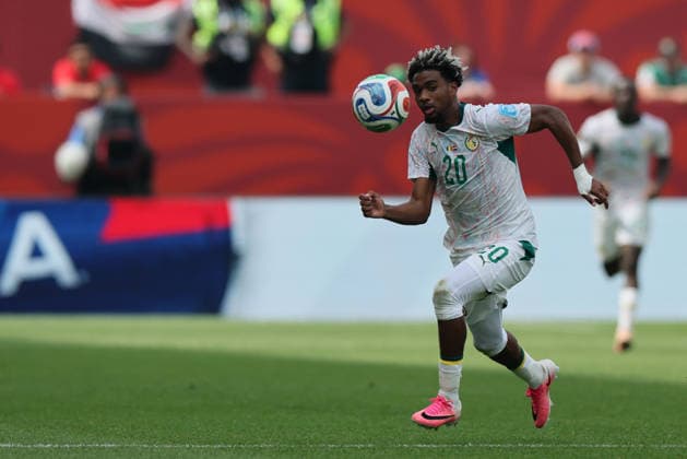 Toronto, Canada - 26 June: Ibrahim Mbaye 20 of Senegal looks on during the FIFA World Cup, WM, Weltmeisterschaft, Fussball 2026 match between Senegal vs Iraq at Toronto Stadium on 26 June 2026. Toronto Toronto Stadium Canada Copyright: xOPAxImagesxMohammadxKaramalix