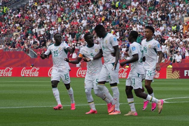 Toronto, Canada - 26 June: Abdoulaye Seck 4 of Senegal celebrates after scoring his team s first goal during the FIFA World Cup, WM, Weltmeisterschaft, Fussball 2026 match between Senegal vs Iraq at Toronto Stadium on 26 June 2026. Toronto Toronto Stadium Canada Copyright: xOPAxImagesxMohammadxKaramalix