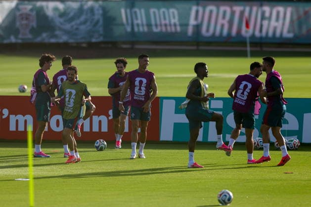 FIFA World Cup, WM, Weltmeisterschaft, Fussball 2026 - Portugal press conference, PK, Pressekonferenz Portugal national soccer team players during a training session at the training site at Garden District Park ahead of the FIFA World Cup 2026 in Palm Beach, Florida, USA, 27 June 2026. Palm Beach Florida United States  Copyright: xMIGUELxA.xLOPESx