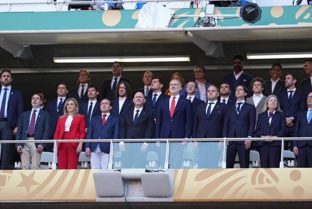 Uruguay v Spain - FIFA World Cup, WM, Weltmeisterschaft, Fussball 2026 - Group H ZAPOPAN, MEXICO - JUNE 26: King Felipe VI of Spain is seen at the stands prior the 2026 FIFA World Cup First Stage Group H match between Uruguay and Spain at Estadio Akron (Guadalajara Stadium) in Zapopan, Guadalajara, Mexico on June 26, 2026. Juancho Torres Anadolu Jalisco Mexico. Editorial use only. Please get in touch for any other usage.  Copyright: x2026xAnadoluxJuanchoxTorresx