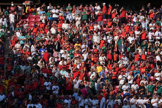 Uruguay v Spain - FIFA World Cup, WM, Weltmeisterschaft, Fussball 2026 - Group H ZAPOPAN, MEXICO - JUNE 26: Fans cheer during the 2026 FIFA World Cup First Stage Group H match between Uruguay and Spain at Estadio Akron (Guadalajara Stadium) in Zapopan, Guadalajara, Mexico on June 26, 2026. Juancho Torres Anadolu Jalisco Mexico. Editorial use only. Please get in touch for any other usage.  Copyright: x2026xAnadoluxJuanchoxTorresx