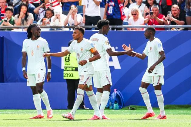 June 26, 2026, Foxborough, Ma, United States of America: Ousmane Dembele player of France celebrates his third goal during the match between Norway and France in the third round of Group I of the 2026 FIFA World Cup, WM, Weltmeisterschaft, Fussball group stage at Boston Stadium, in Foxborough, United States, on Friday, June 26, 2026.(Foto: Brazil Photo Press Brazil Photo Press) INTERNATIONAL Foxborough United States of America - ZUMAv122 0860148702st Copyright: xWilliamxVolcovx